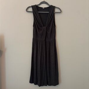 Twist front grey Sleeveless Dress